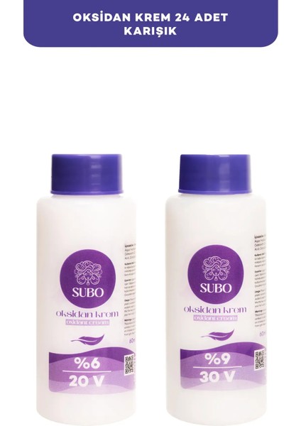 OKSİDAN KREM MİX (12 %6 20 VOLUME+12 %9 30 VOLUME ) 24X60 ml