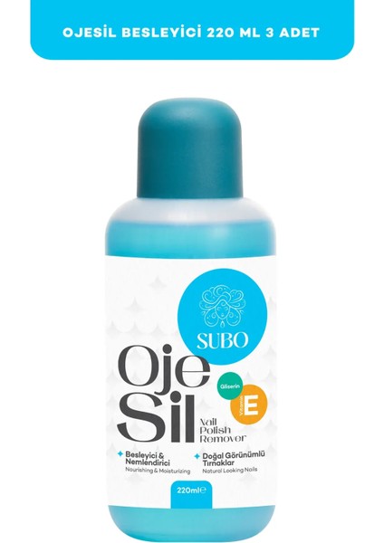 ASETON BESLEYİCİ & NEMLENDİRİCİ 3X220 ml