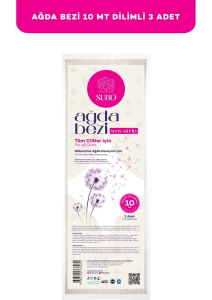 Ağda Bezi 3X10 mt Dili ml