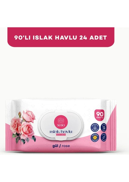 ISLAK HAVLU 90 'LI GÜL 24X90