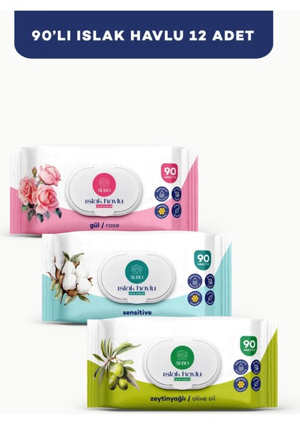 ISLAK HAVLU 90 'LI MİX 12X90