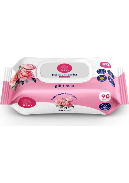 Islak Havlu 90 'li Gül 3X90 modelleri