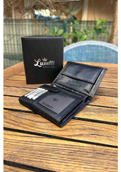 Deri Klasik Siyah Cüzdan Şık Tasarım ve Kartlık Bölmeli 12cm x 9cm Erkekler İçin modelleri