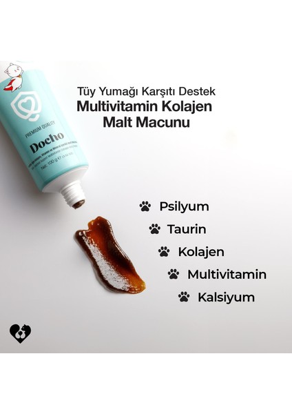 Kolajen, Vitamin ve Mineral İçerikli Malt Kedi Macunu 100 GR modelleri