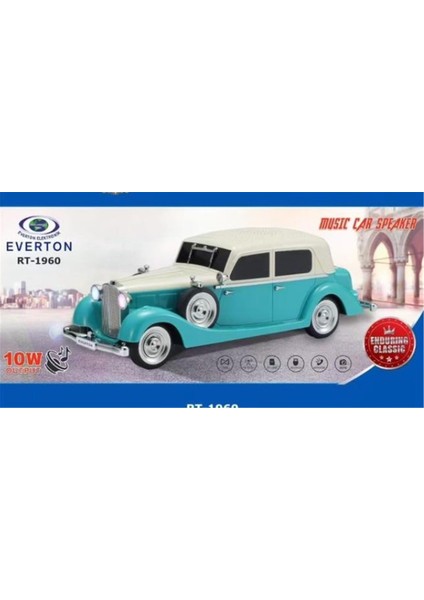 RT-1960 Emerald (Zümrüt Yeşi)L Arabalı Bluetooth Fm-Usb-Tf-Aux Şarjlı Nostaljik Radyo