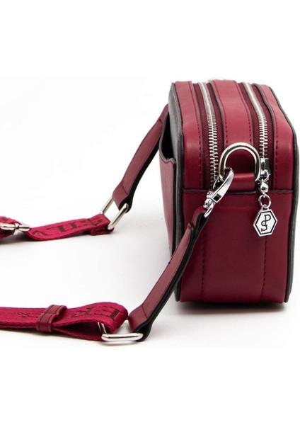 Siyah - Bordo SP1078 Kadın Çapraz Çanta modelleri