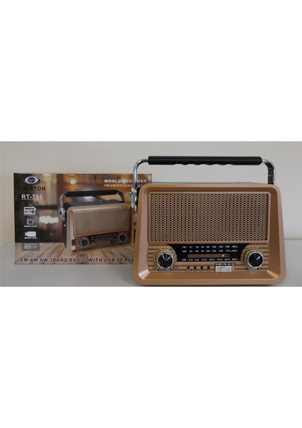 Everton RT-756 Bluetooth Fm-Usb-Tf-Aux Şarjlı Nostaljik Radyo