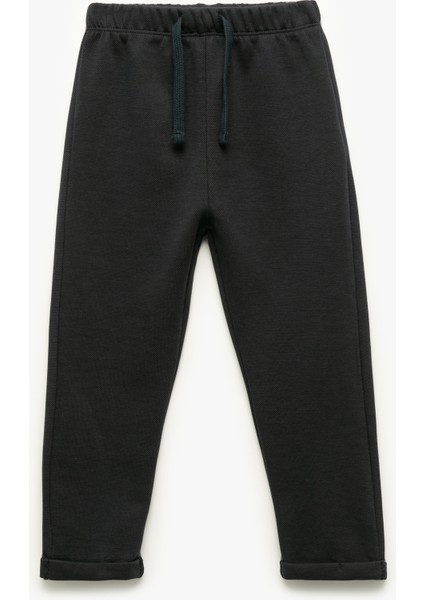 Pamuklu Katlamalı Paça Pike Kumaş Eşofman Altı