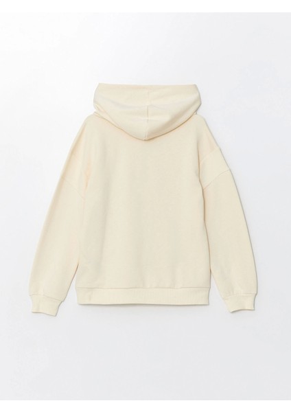 Lcw Kids Bej Kapüşonlu Kız Çocuk Kalın Sweatshirt indirimleri