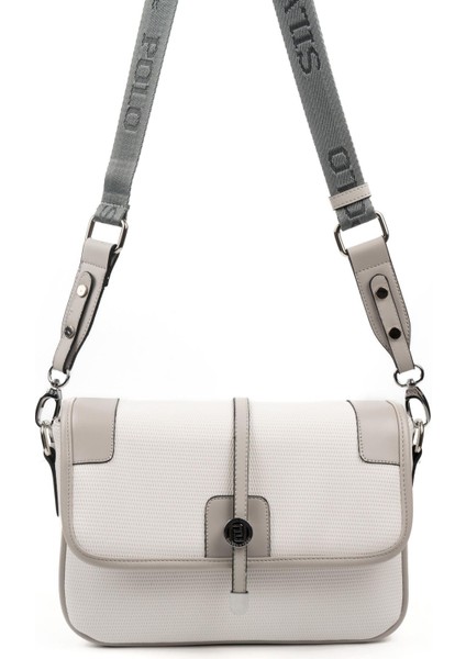 Beyaz - A.gri SP1182 Kadın Çapraz Çanta
