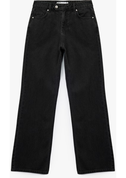 Pamuklu Normal Bel Düz Paça Jean Pantolon - Straight Fit Jean