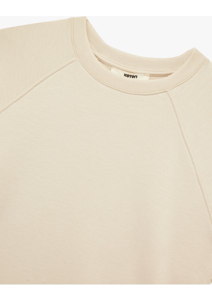 Scuba Kumaş Uzun Kollu Bisiklet Yaka Basic Sweatshirt indirimleri