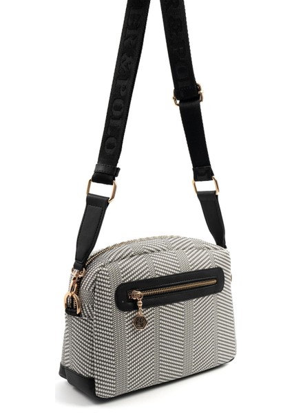 Siyah Beyaz - Siyah SP1201 Kadın Çapraz Çanta fırsatları