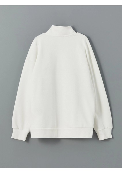 Lcw Kids Ekru Dik Yaka Kız Çocuk Sweatshirt fiyatları