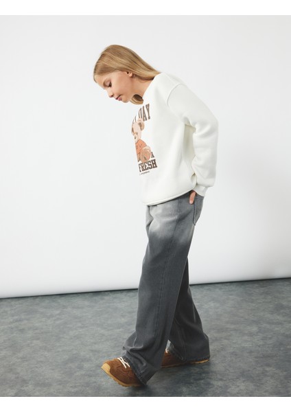 Pamuklu Cepli Wide Leg Jean Pantolon fiyatları