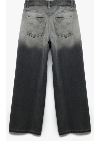 Pamuklu Cepli Wide Leg Jean Pantolon indirimleri