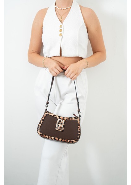 Leopar Kahve SP1132 Kadın Çapraz Çanta fiyatları