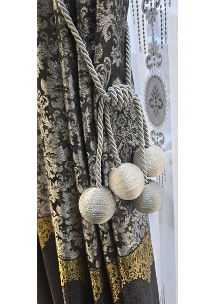 -Perde Aksesuarı Saten 4 Top Brocol