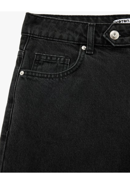 Pamuklu Normal Bel Düz Paça Jean Pantolon - Straight Fit Jean fırsatları