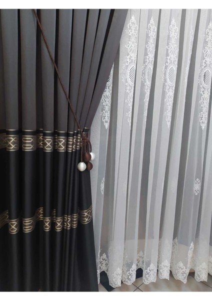 Fon Perde Toplama Aparatı Kornişe Takmatik Kahverengi Tavan Bağlama Aparatı Perde Aksesuarı fırsatları