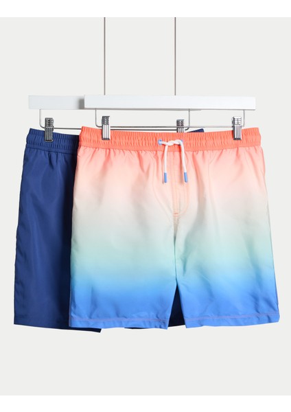 2'li Ombre Deniz Şortu (6-16 Yaş)