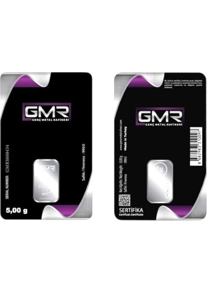 5 Gram Külçe Gümüş