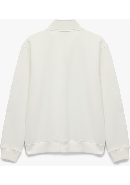 Uzun Kollu Şardonlu Basic Yarım Fermuarlı Sweatshirt fiyatları