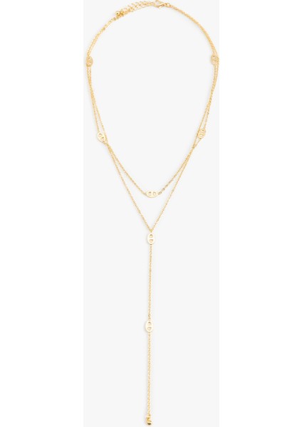 Çift Sıra Uzun Zincir Kolye
