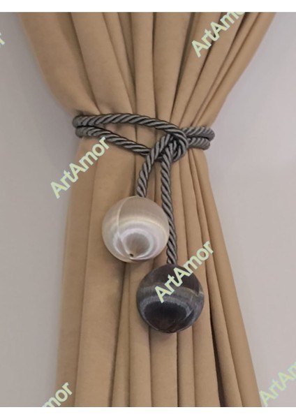 2 Toplu Fon Tül Perde Boğma Aparatı İpek Ip Sarım Perde Aksesuarı 1 Adet