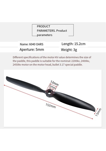 6040 Siyah Pervane Rc Uçak 2450 Motor Özel Aksesuarlar 6X4E Yüksek Hızlı Pervane (Yurt Dışından) fiyatları