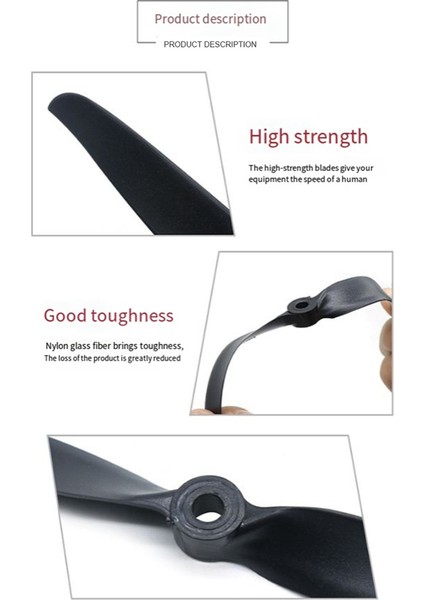 6040 Siyah Pervane Rc Uçak 2450 Motor Özel Aksesuarlar 6X4E Yüksek Hızlı Pervane (Yurt Dışından) indirimleri