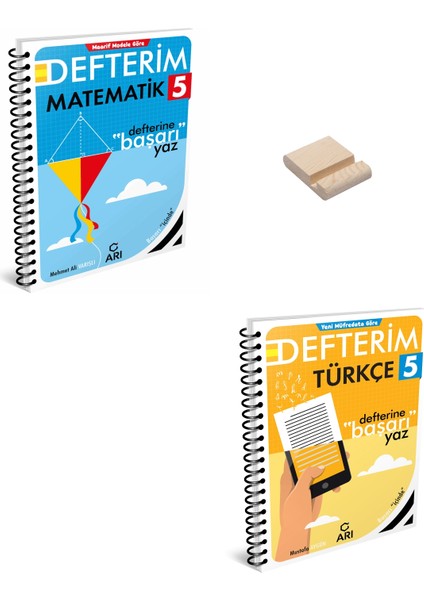5. Sınıf Matematik ve Türkçe Defterim + Telefon Standı