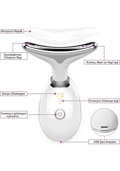 Yüz ve Boyun Kırşıklık Giderici Ems Güzellik Cihazı modelleri