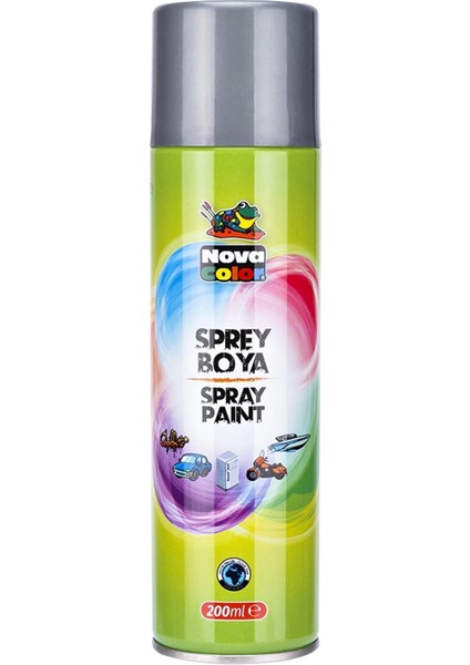 Nova Color Sprey Boya 200 ml Gümüş