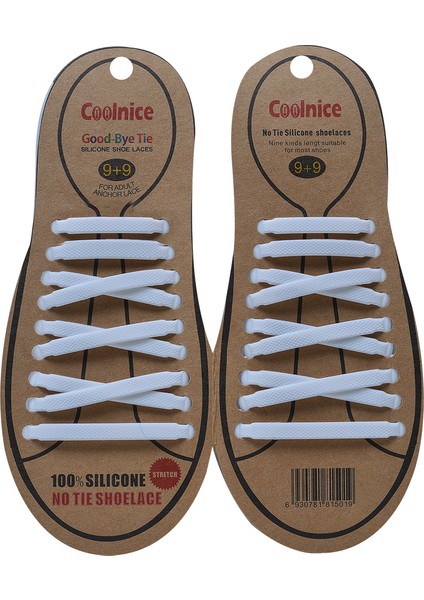 Silikon Bağlanmayan Ayakkabı Bağcığı – Yetişkin Boy, 18 Parça Beyaz, Esnek ve Dayanıklı Kullanım indirimleri