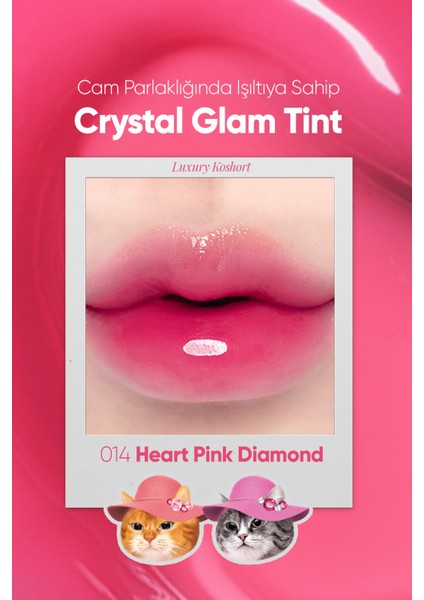 Yapışkanlık Hissi Vermeyen Yoğun Işıltılı Tint CLIO Crystal Glam Tint (14 Heart Pink Diamond) fiyatları