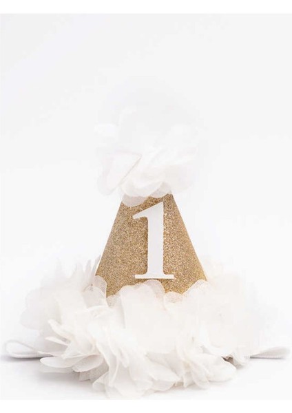 Beyaz 1 Yaş Huni Doğum Günü Tacı fiyatları