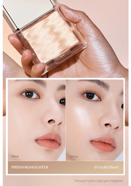 Mikro İnci Tanecikleriyle Yoğun Işıltı Sağlayan Highlighter CLIO Prism Highlighter (01 Gold Sheer) indirimleri