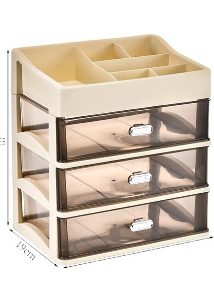 Kozmetik Saklama Kutusu - Çok Katmanlı Cilt Bakım Ürünü Masa Çekmecesi Rafları (Yurt Dışından)