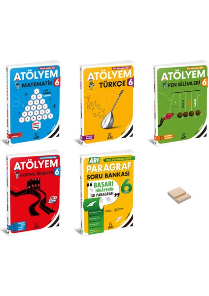 6. Sınıf Tüm Dersler Atölyem ve Paragraf Soru Bankası 5'li Set