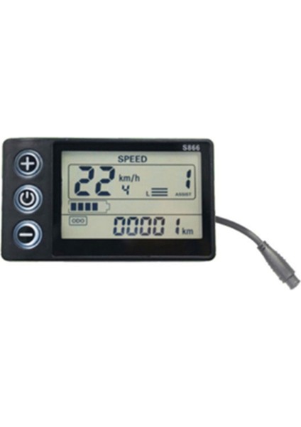 24V 36V 48V 60V Su Geçirmez LCD Ekran S866 Denetleyici Panel Gösterge Tablosu Elektrikli Scooter Için Elektrikli Bisiklet Ekranı 6pin (Yurt Dışından)