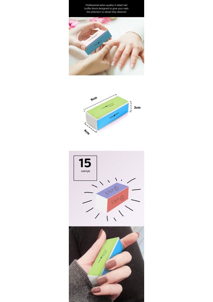 Turk 4 Yüzeyli Törpü ve Parlatma Blok Sünger 3 Lü Set - BKS4726-8186 fiyatları