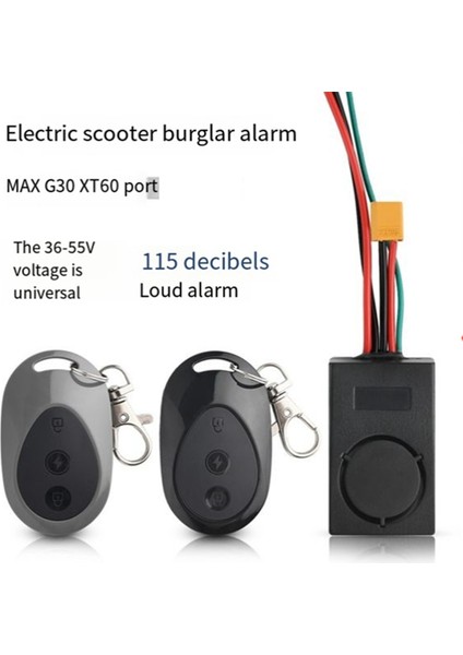 36-55V Electric Scooter Aksesuarları, Ninebot Max G30 Scooter Yeni Hırsızlık Önleme Alarmı, XT60 Arayüzü Için Uygundur (Yurt Dışından) fırsatları