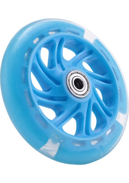 1paır 120MM Çocuk Scooter LED Işıklar Yatakları Ile Yanıp Sönen Tekerlekler Ön/arka LED Yanıp Sönen Scooter Tekerlekler, Mavi (Yurt Dışından) indirimleri