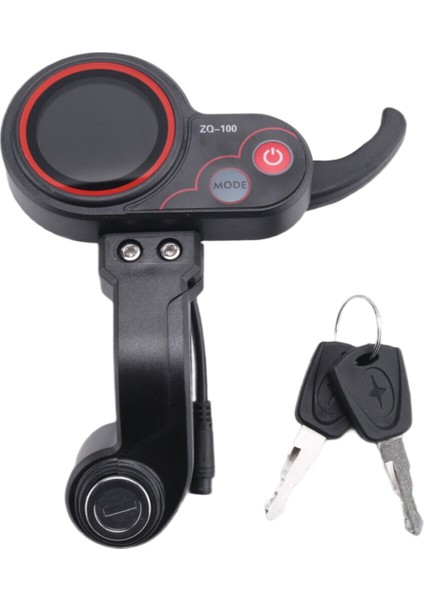 ZQ-100 Kilometre Metre Anahtar Hızlı Ayarlanabilir Elektrikli Scooter Metre 6 Pin Elektrikli Scooter Gösterge Tablosu (Yurt Dışından)