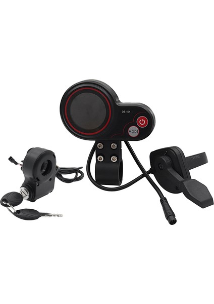Qs-S4 36V-60V Başparmak Gaz Kelebeği LCD Ekran Kiti+Ateşleme Kilit Tuşu Sıfır 8 9 10 8x 10X Elektrik Scooter 6pin Ekran (Yurt Dışından)