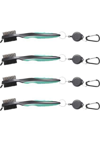 Golf Kulübü Temizlik Fırçası, Top Çift Taraflı Temizleme Aracı, Naylon Çelik Fırça, Temizlik Aracı Aksesuarları Yeşil (Yurt Dışından)