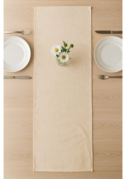 Krem Keten Şık Masa Runnerı 50X150 cm – Modern ve Zarif Masa Örtüsü Runner fiyatları
