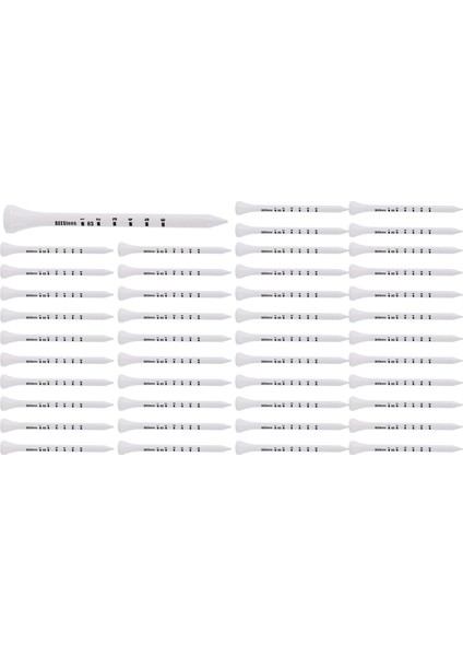 50PCS Profesyonel Golf 83MM Beyaz Golf Ahşap Tees Aksesuarları Golf Eğitim Yardımları (Yurt Dışından)