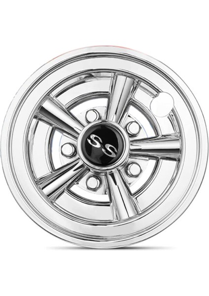4pcs Golf Sepet Hubcaps, 8 Inç Ss Chrome Golf Sepet Hub Kapakları, Parlak Tekerlek Yamaha, Ezgo, Club Araba Golf Sepeti Için Hublajlar Kapakları (Yurt Dışından)